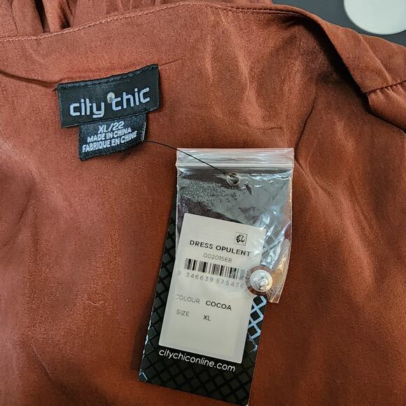 NWT City Chic Dress Opulent Cocoa XL = 22 = 3x - Picture 5 of 5